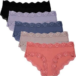 Womens underwater low rise micro smooth hipster briefs 5 Pack M